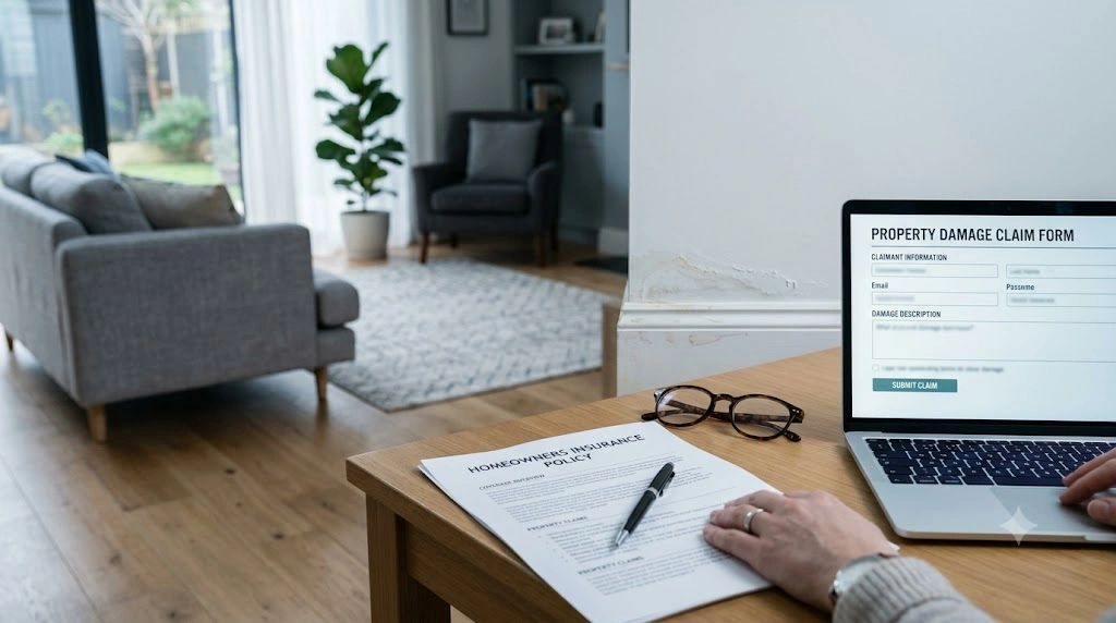 Homeowner comparing flood insurance and homeowners insurance coverage